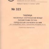 М-323 Таблица численных соотношений между параметрами потока перед косым скачком и за ним для совершенных газов с показателем изэнтропы К=Т,4